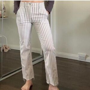 Joe's Raw Hem Striped Jeans